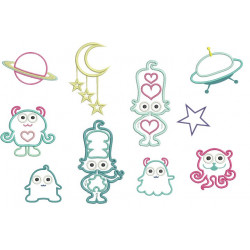 Stickserie - Alien Parade Appli